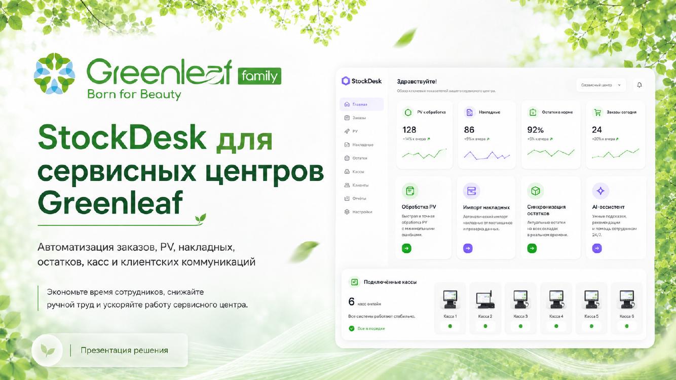 Презентация StockDesk для Greenleaf — слайд 1
