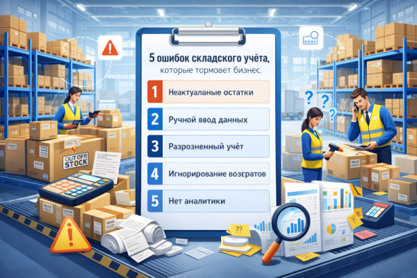 5 ошибок складского учёта, которые тормозят рост бизнеса